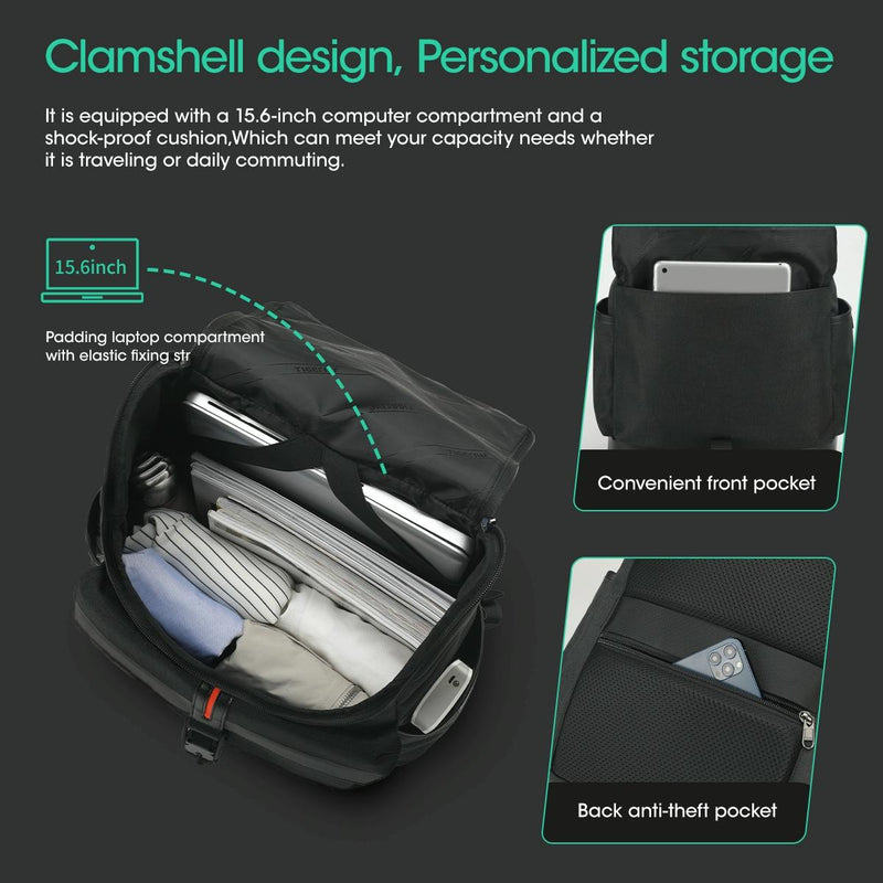 Men Simple Laptop Backpack - Compact & Stylish