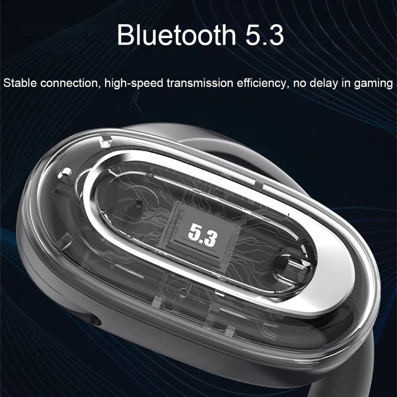 Adjustable Wireless Bluetooth Earphones with Noise Reduction - T35 Ows - Black