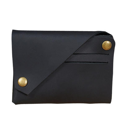 Leather Card Holder For Bank Cards Black - Black