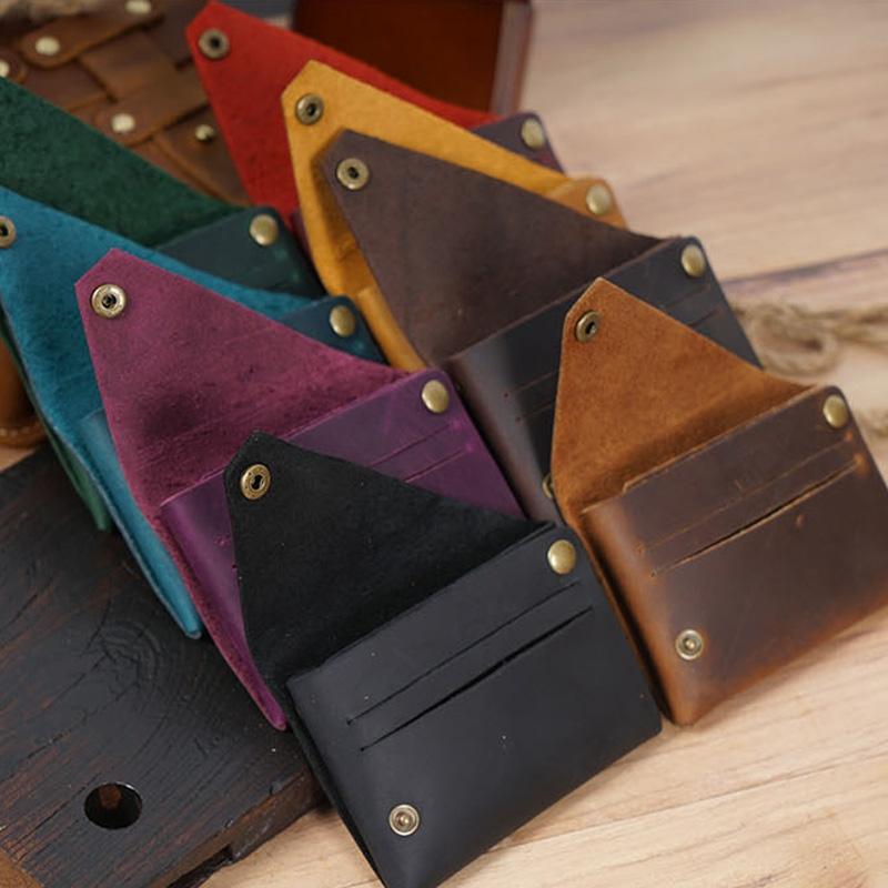 Leather Card Holder For Bank Cards Black - Black