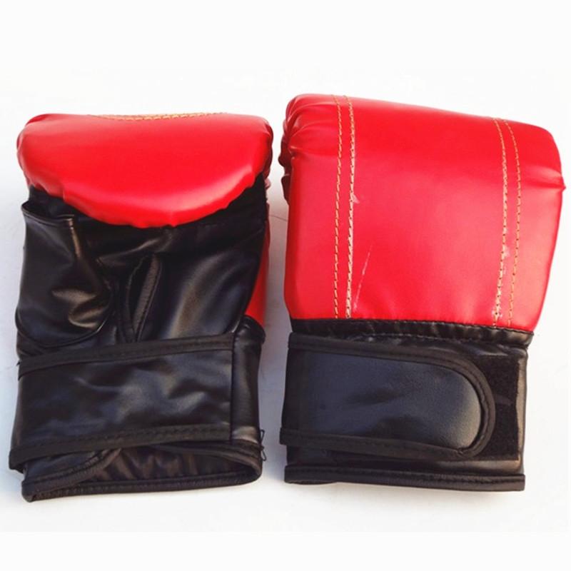 Half-Finger Boxing Gloves For Adults - Ideal For Fighting And Punching - Red