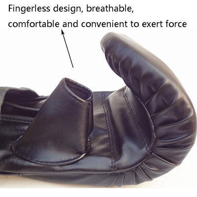 Half-Finger Boxing Gloves For Adults - Ideal For Fighting And Punching - Red