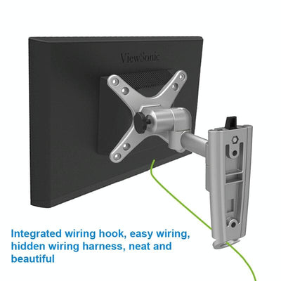 Quick Release Wall Mount for Computer Monitor - Silver Gray
