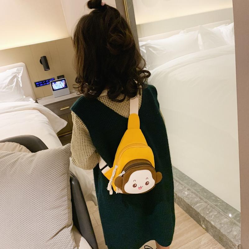 Adorable Monkey Crossbody Bag For Kids - Yellow