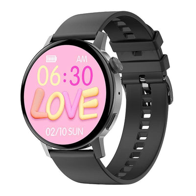 Mini Silicone Smart Watch With Colour Screen - Dt3 - Black