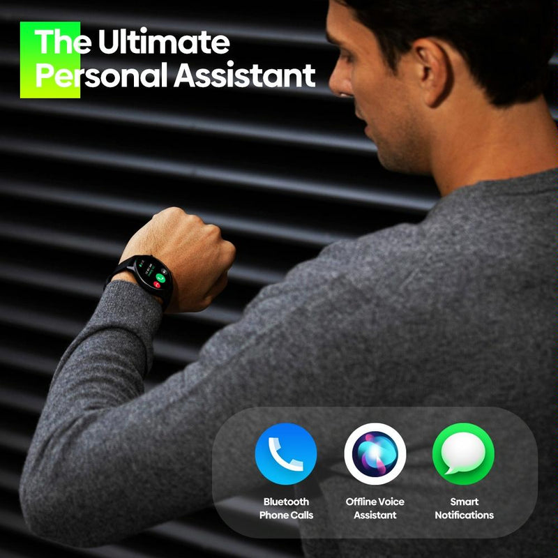 1.39 Inch Screen Ip68 Smart Watch Supports Voice Calling / Health Monitoring - Black