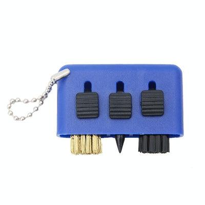 3-piece Portable Golf Groove Cleaning Brush - Red