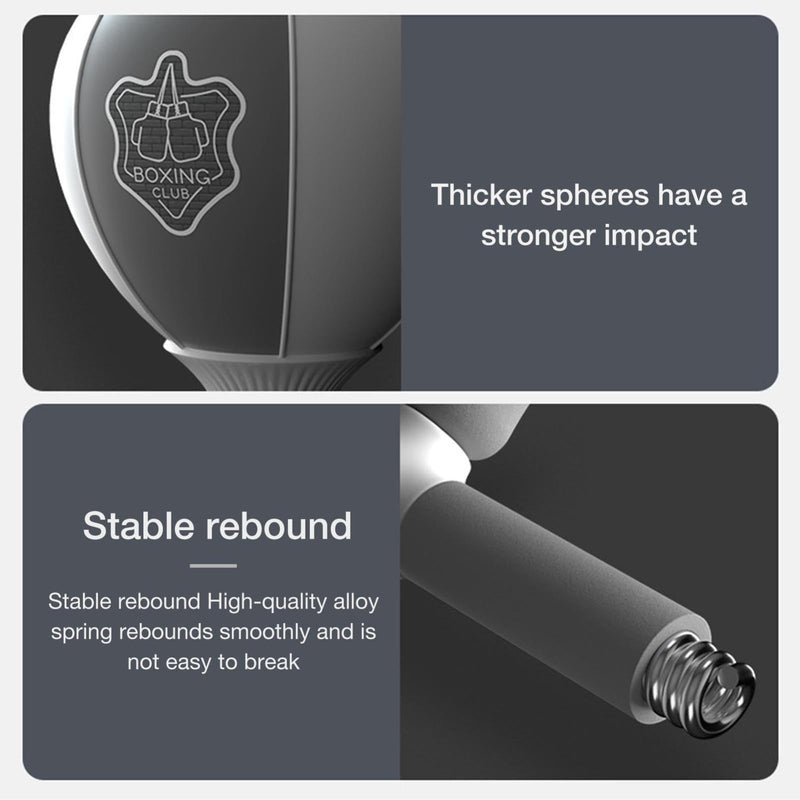 Adjustable 2-In-1 Sit-Up Boxing Ball Stand With Punching Bag - Gray / White