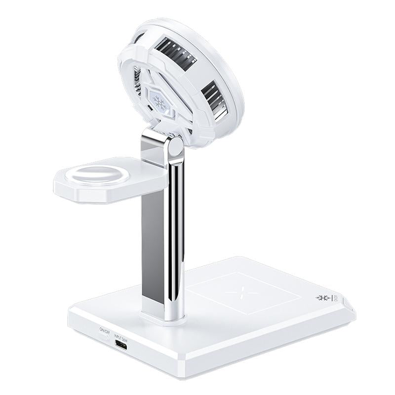 15W 4 In 1 Magnetic Wireless Charger Stand - Black