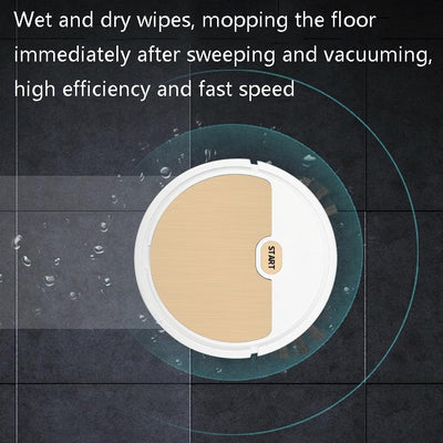 3-in-1 Intelligent Usb Home Sweeping Machine - Fast Charging - Black