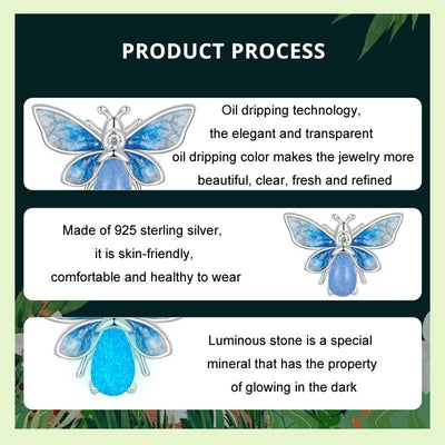 925 Sterling Silver Blue Luminous Zircon Bee Silicone Diy Beads