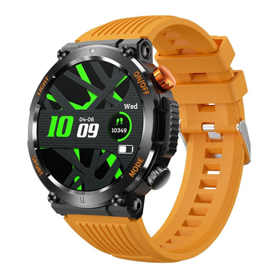 1.46 Inch Round Screen Bluetooth Smart Watch Support Health Monitoring & 100+ Sports Modes - Orange