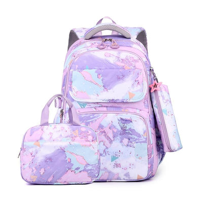 Backpack Set with Lunch Bag & Pencil Case for Kids - Pink