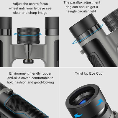 25x Binoculars for Bird-watching Hunting and Hiking - Bak4 Prism