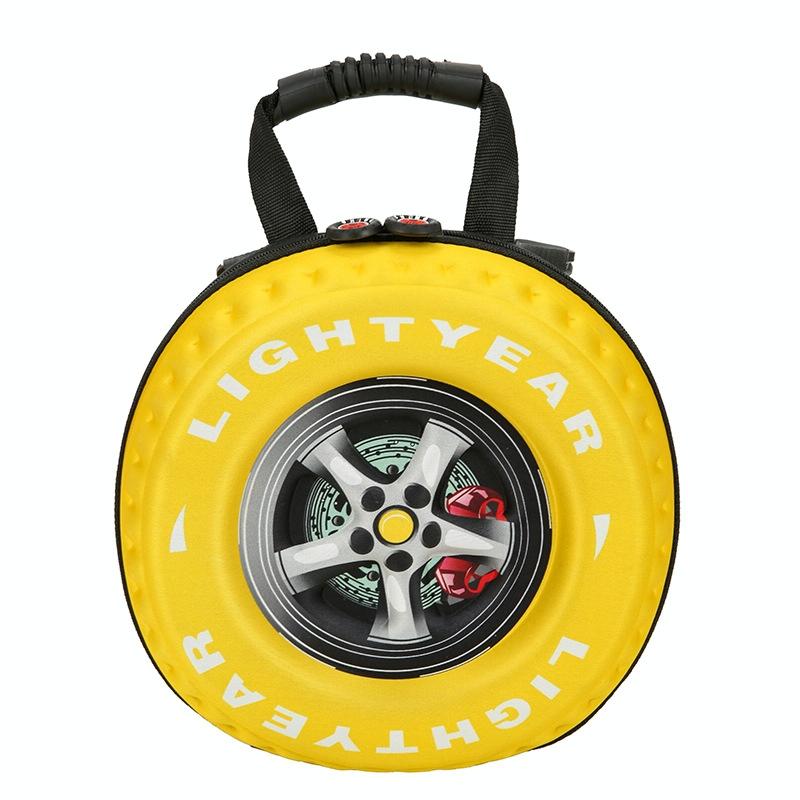 Kindergarten Shoulder Bag - Tire Shaped for Kids - Yellow