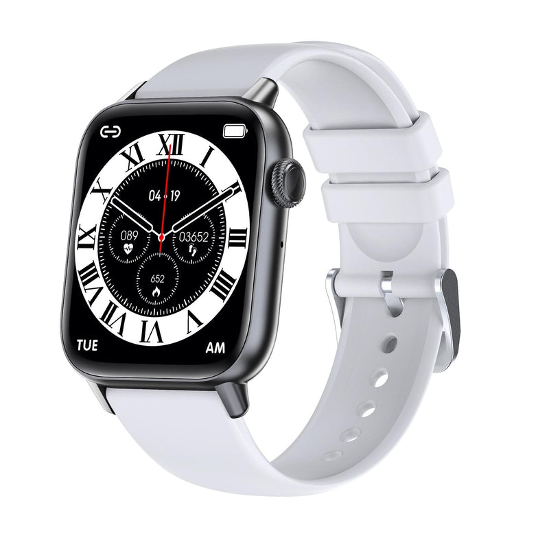 1.83 Inch Bt5.2 Smart Sport Watch Support Sleep / Heart Rate / Blood Oxygen / Temperature / Blood Pressure Health Monitor - Black + White