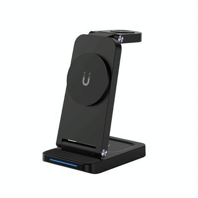3 In 1 Magnetic Wireless Charger Stand - Black