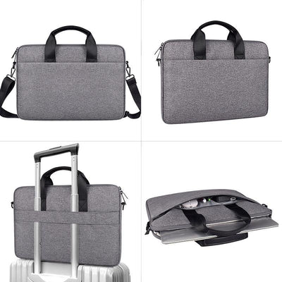 13.3 Inch Portable Laptop Bag with Single-shoulder Strap - Grey