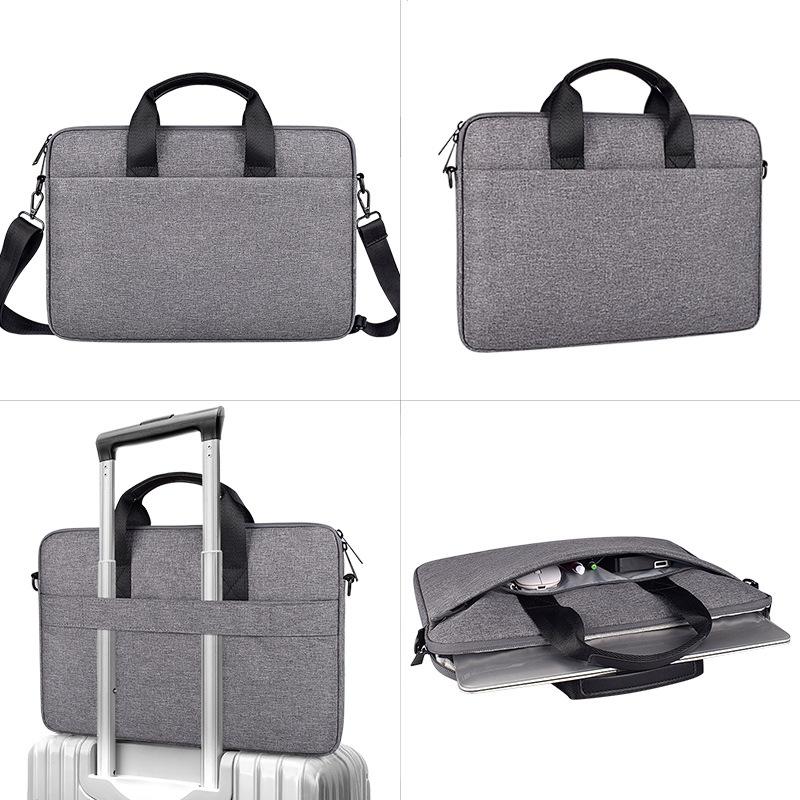 13.3 Inch Portable Laptop Bag with Single-shoulder Strap - Grey