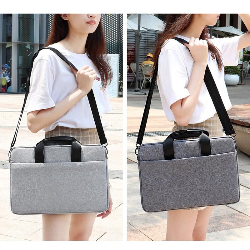 13.3 Inch Portable Laptop Bag with Single-shoulder Strap - Grey