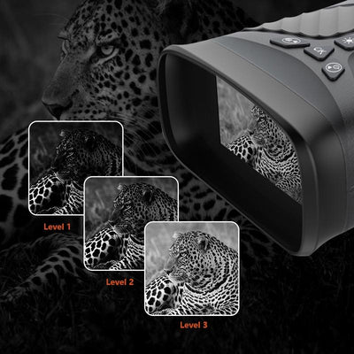 3 Ips Screen Digital Night Vision Binoculars with 3 Display - Black