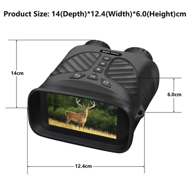 3 Ips Screen Digital Night Vision Binoculars with 3 Display - Black