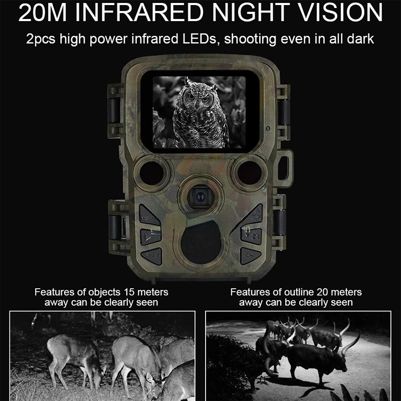 Outdoor Night Vision Hunting Camera with 4k Hd and Infrared Induction Camouflage Design