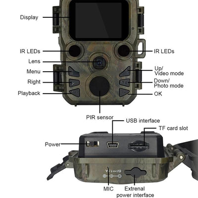 Outdoor Night Vision Hunting Camera with 4k Hd and Infrared Induction Camouflage Design
