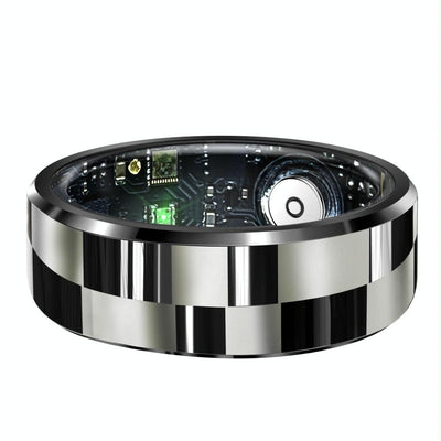 Smart Ring With Health Monitoring Gesture Control And Somatosensory Games - Size 10 - Black