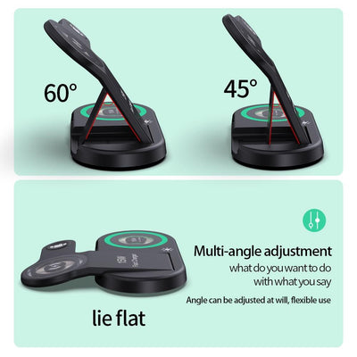 4 In 1 Magnetic Wireless Charger Black