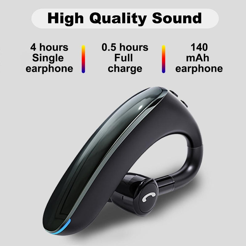 180 Degree Rotating Wireless Bluetooth Car Handsfree Earphones - Black Gray