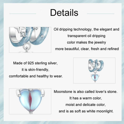 925 Sterling Silver Starry Sky Love Diy Beads