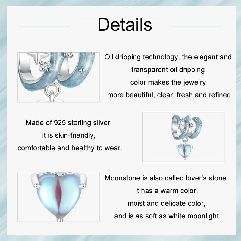 925 Sterling Silver Starry Sky Love Diy Beads