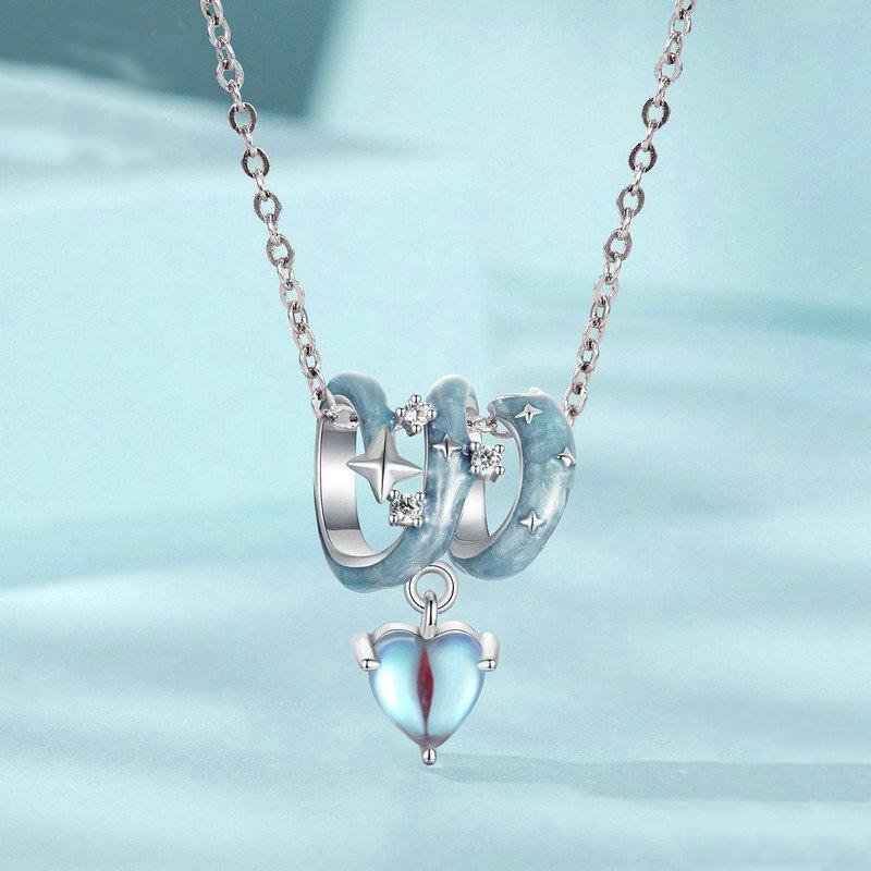 925 Sterling Silver Starry Sky Love Diy Beads