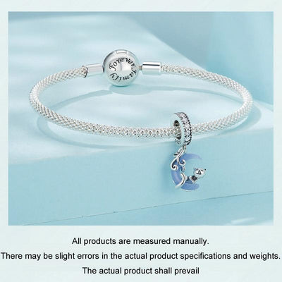 925 Sterling Silver Luminous Moon Cat Pendant