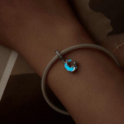 925 Sterling Silver Luminous Moon Cat Pendant