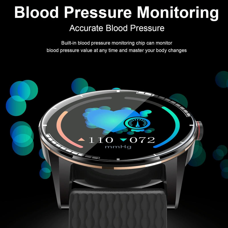 1.28 Inch Touch Screen Ip67 Waterproof Smart Watch Support Bluetooth Call / Sleep Monitoring / Heart Rate Monitoring Black