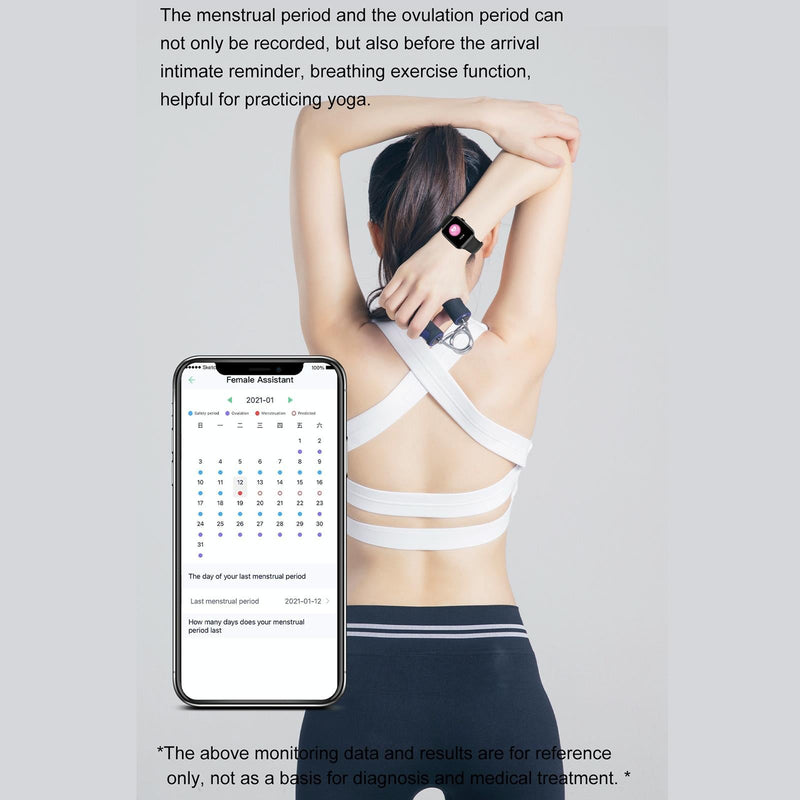 1.9 Inch Tft Screen Smart Watch Support Bluetooth Call / Menstrual Cycle Reminder - Grey