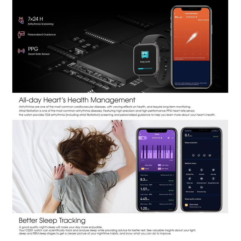 1.3 Inch Waterproof Sport Smart Watch With Tft Screen Sleep Heart Rate Blood Oxygen Monitoring