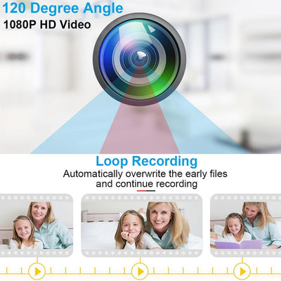 1080P Night Vision Surveillance Camera - Black