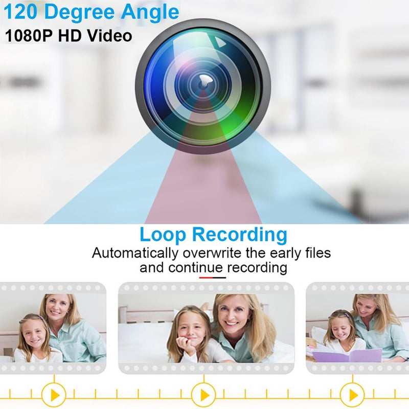 1080P Night Vision Surveillance Camera - Black