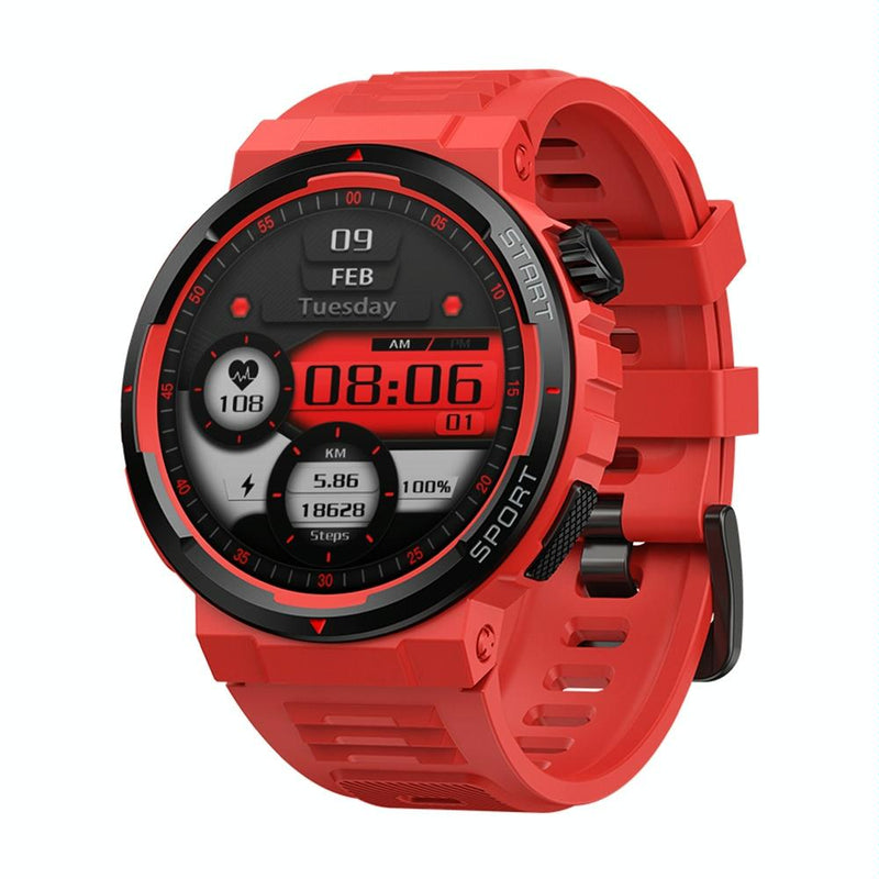 1.43 Inch Fitness & Wellness Smart Watch 24H Health Monitoring - Flame Red