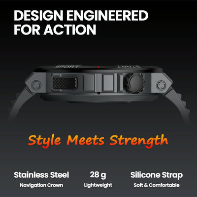 1.43 Inch Fitness & Wellness Smart Watch 24H Health Monitoring - Flame Red