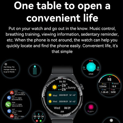 1.6 Inch Waterproof Smart Watch With Bluetooth Call & Nfc - Black