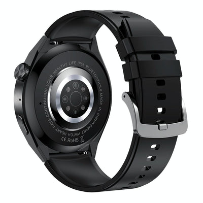 1.60 Inch Black Dial Silicone Band Ip68 Waterproof Smart Watch Support Bluetooth Call Black