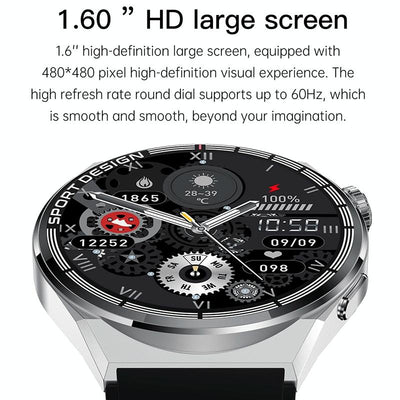 1.60 Inch Black Dial Silicone Band Ip68 Waterproof Smart Watch Support Bluetooth Call Black