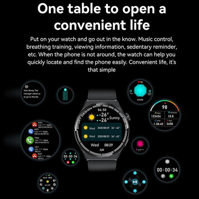 1.60 Inch Black Dial Silicone Band Ip68 Waterproof Smart Watch Support Bluetooth Call Black