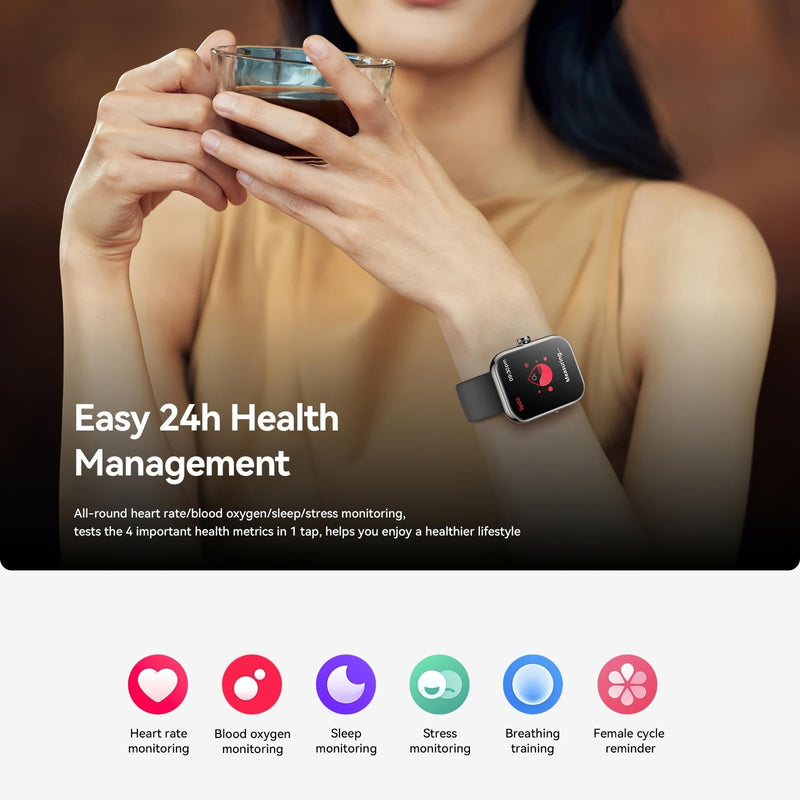1.96 Screen Inch Smart Watch With Bt Call & Heart Rate - Rose Gold