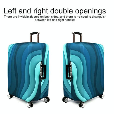 18-21 Inch Travel Suitcase Dust Covers - Elastic & Abrasion-Resistant - Green Ripple