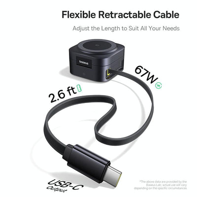 67W 2 In 1 Magnetic Wireless Charger + 1M Type C Cable